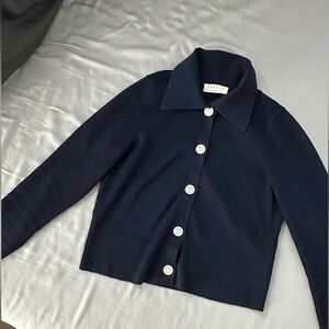 Sandro cropped knit cardigan top